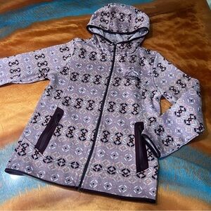 Northern Souvenir Jasper Canada Destination Hoodie fleece full-zip Jacket small